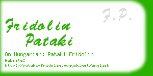 fridolin pataki business card